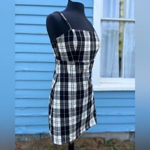 Plaid mini dress